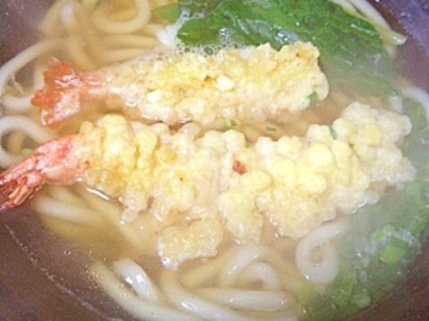 簡単手抜きなエビ天うどん